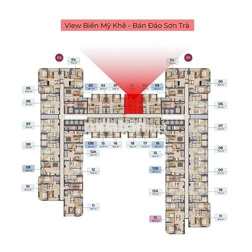 Bán Gấp - Căn hộ 2PN 62m2 - Giá 3.8 tỷ - View Biển/ Bán Đảo Sơn Trà