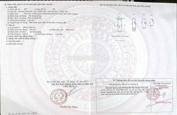 Cần bán nhà phường Phú Mỹ, Tp. HCM