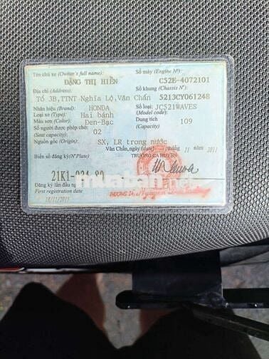 Bán xe WaveS110 đk2011