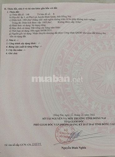 Bán thửa 148 tờ 41 Phú Hoà.Đồng Nai.650 triệu