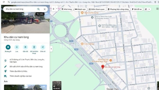 Bán lô đất góc - khu dân cư Nam long - Bến lức - Long an