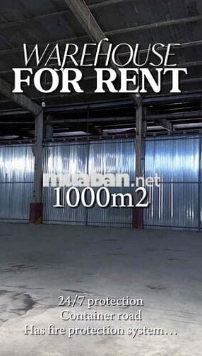 Kho đẹp diện tích lên đến 1000m2 cần cho thuê gấp ở Nguyễn Văn Quỳ