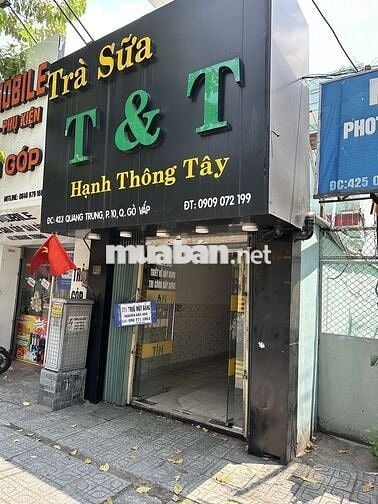 CHO THUÊ NHÀ MẶT TIỀN ĐƯỜNG QUANG TRUNG, GÒ VẤP