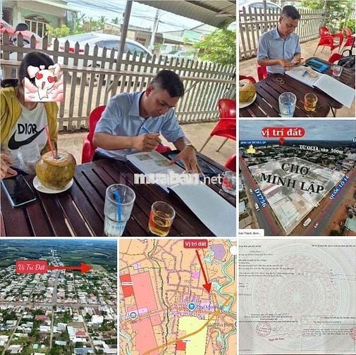 342m2 đường nhựa ngay Chợ Minh Lập tổng giá 580tr