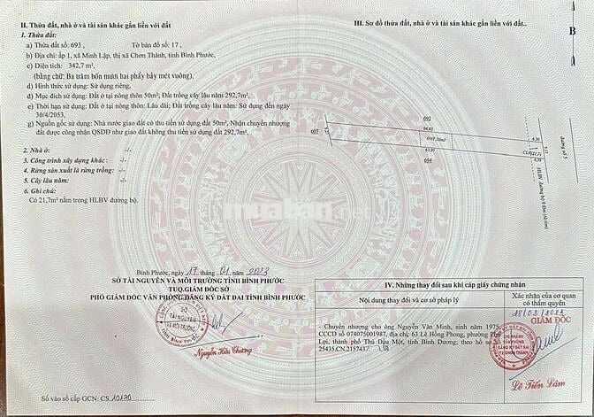 342m2 đường nhựa ngay Chợ Minh Lập tổng giá 580tr