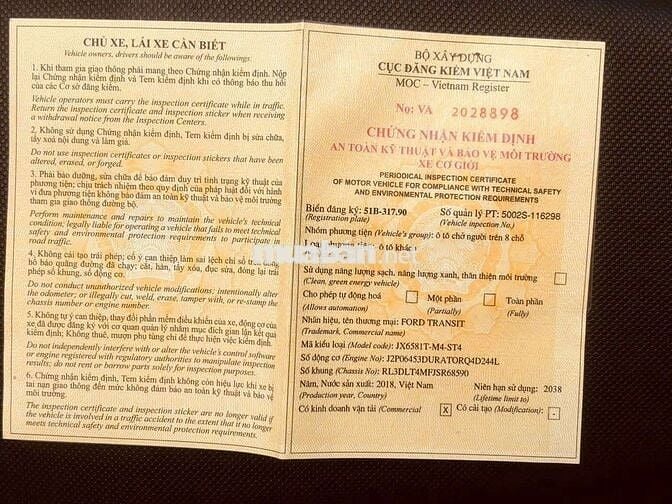 Ford Transit Luxury 2018 16 chỗ 131.000 km