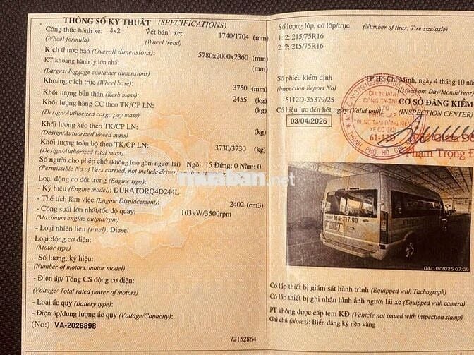 Ford Transit Luxury 2018 16 chỗ 131.000 km