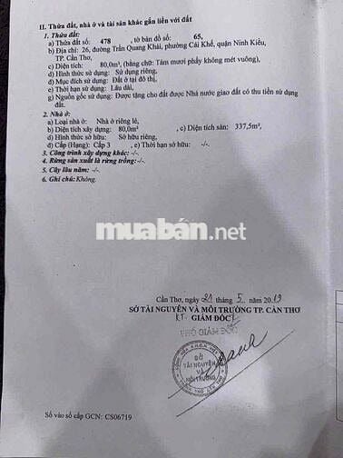 BÁN KHÁCH SẠN TRUNG TÂM CÁI KHẾ 17PHÒNG FULL NỘI THẤT ĐANG CÓ DOANHTHU