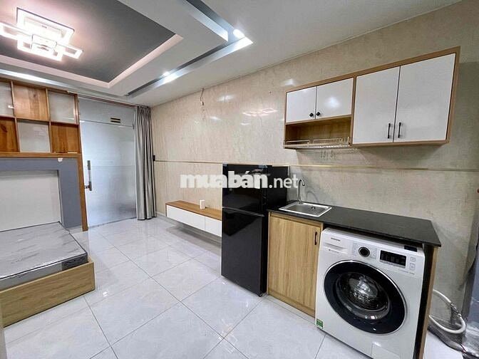 Phòng studio ban công thoáng, full nội thất mới 100%, máy giặt riêng