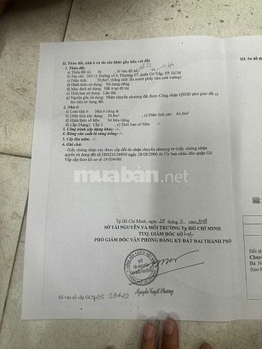 NhÀ BÁN lô góc 2 mặt tiền hẻm xe hơi tới nhà, ngay p7 Gò Vấp