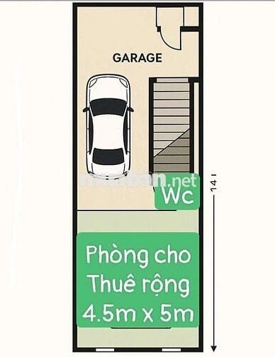 Chính chủ cho thuê, nhà hẻm xe oto đỗ cửa