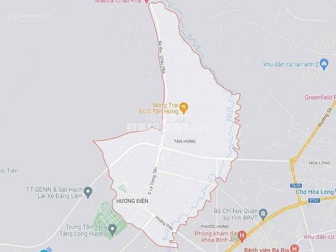 Cần bán Lô Tân Hưng Bà Rịa 140m2 sổ hồng, đất gần Cao tốc BH-Vũng Tàu