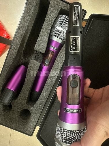 COMBO trọn bộ karaoke PartyHouse (loa + amply liền vang + mic ko dây)