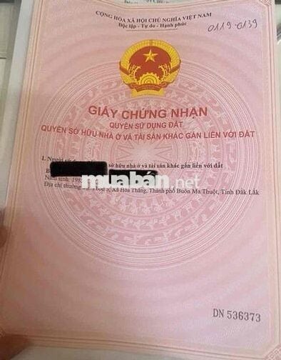 Bán đất Phường Buôn Ma Thuột chính chủ, cách xe tăng 4Km