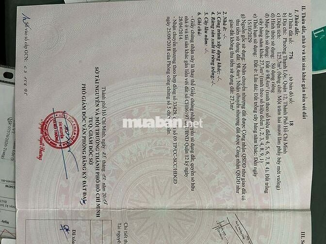 Đất sổ đỏ 125,7m² Phường Thạnh Lộc, Quận 12, TP.HCM