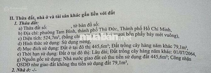 Bán đất mặt tiền kinh doanh đường Gò Dưa, Tp Thủ Đức, DT 500m2 thổ 450