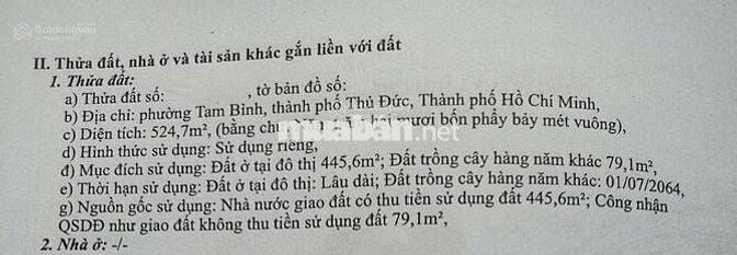 Bán đất mặt tiền kinh doanh đường Gò Dưa, Tp Thủ Đức, DT 500m2 thổ 450