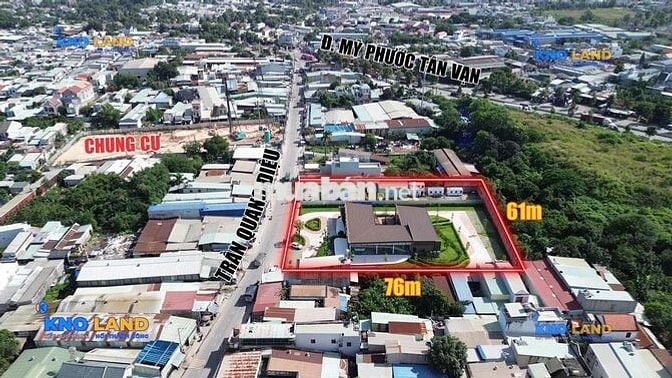 4578m2 có 1000m2 thổ cư đất mặt tiền ngang 61m.Đang cho thuê 80tr/than