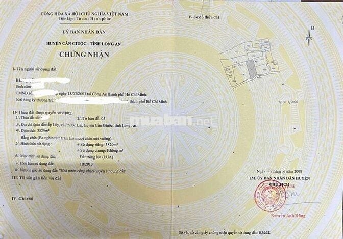 Chủ cần tiền bán nhanh đất lúa, gần đường Cầu Bà Kiểu