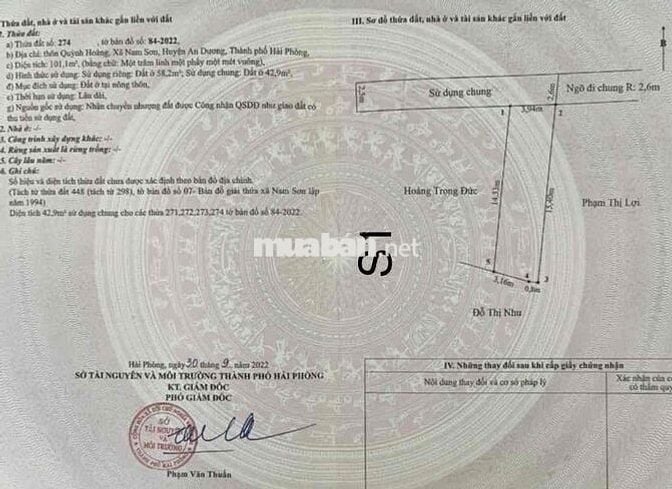 Nhà 3 tầng 58m2 đất đường 351 Thị trấn An Dương 2,63 tỷ