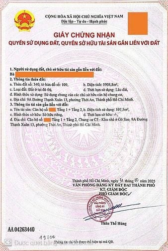 Bán  căn Shophoue khối đế 2 tầng quận 12 HCM , sổ hồng sở hữ lâu dài