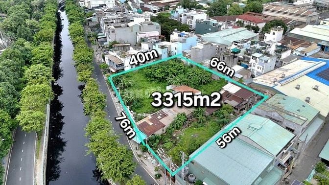 [HIẾM] Khuôn đất cực lớn 3315m2 - mặt tiền Kênh Tân Hóa, Tân Phú