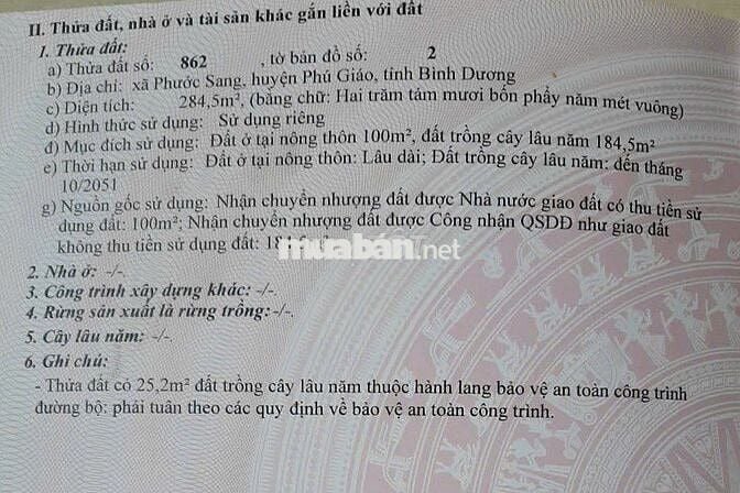 Cần Sang Lô Đất Đường Bê Tông Gần DH508