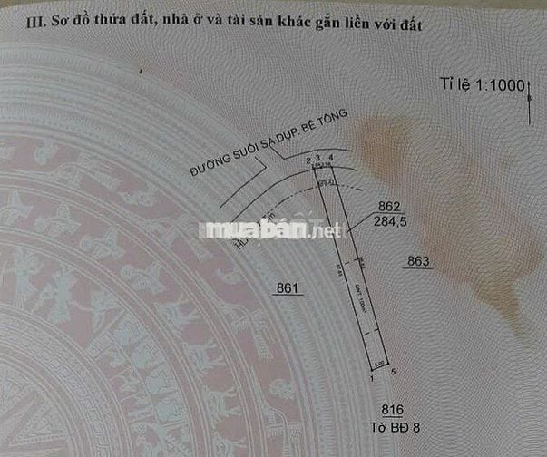 Cần Sang Lô Đất Đường Bê Tông Gần DH508