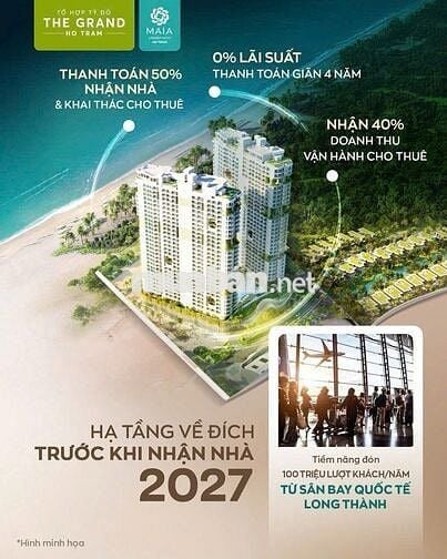 Dự án Maia Hồ Tràm - Còn 2 căn Studio tầng sân vườn - giá rẻ 2,3 tỷ