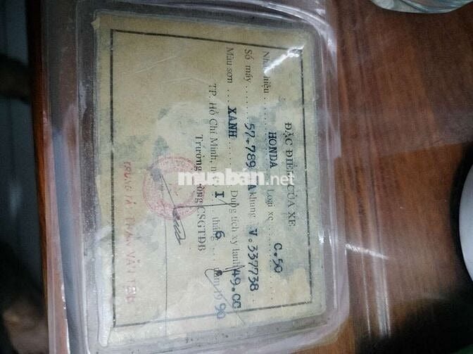 Cần bán trước cúp 78 biển số 789