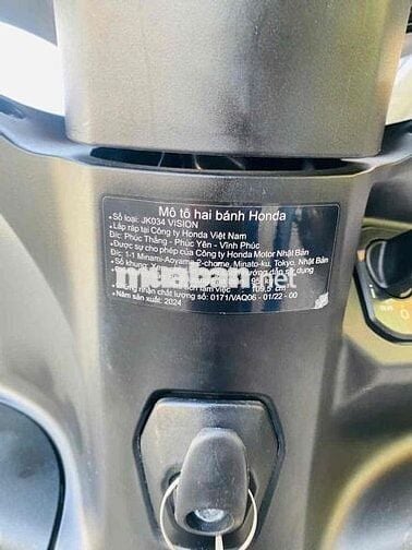 Honda Vision 2024 Đỏ đen 5000 km