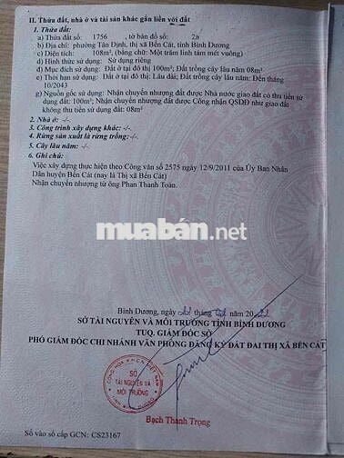 Bán đất Tân Định Bến Cát ngay ngã tư Sở Sao, Khu Du lịch Đại Nam