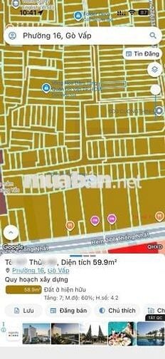 Thống Nhất - Hxh 5m thông - Bán c4 DT 7tr/tháng - 59m2 - hơn 5 tỷ