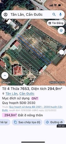 Đất Nền Tân Lân , Cần Đước Long An, chỉ 10tr/m2