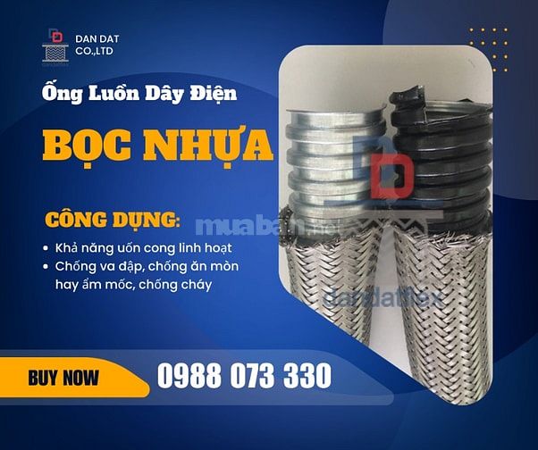 Ống Ruột Gà Inox, Ống Ruột Gà Bọc Lưới, Ống Luồn Dây Điện Bọc Nhựa Pvc