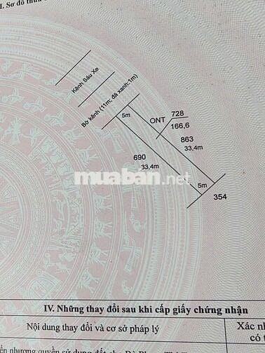 THỦ THỪA - QLN2 Đất Thổ Cư 166,6m2