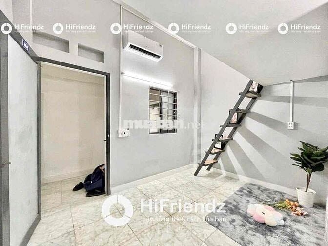 Duplex sẵn máy lạnh gác cao cách Đại Học Văn Hiến 9P đi xe
