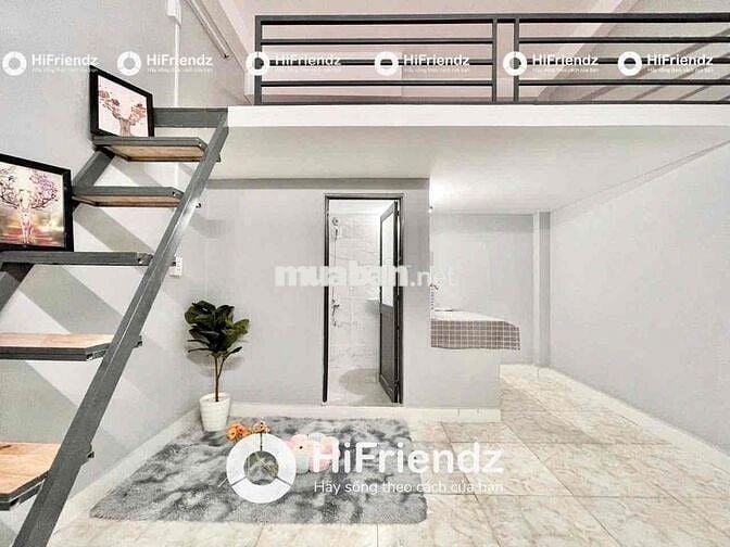 Duplex sẵn máy lạnh gác cao cách Đại Học Văn Hiến 9P đi xe