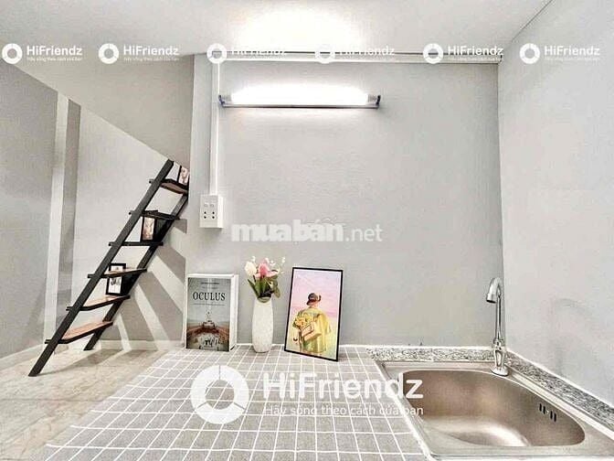 Duplex sẵn máy lạnh gác cao cách Đại Học Văn Hiến 9P đi xe