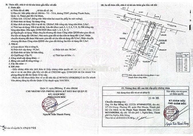 Đất đẹp Dt: khủng 4mx31m. 1/ Hà huy giáp, MT Thạnh xuân 47.