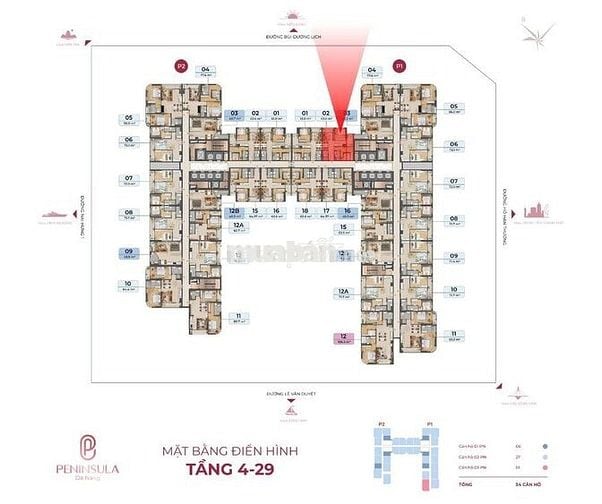 HÀNG HIẾM - CĂN HỘ 2 PN PENINSULA ĐÀ NẴNG - VIEW BIỂN THOÁNG MÁT