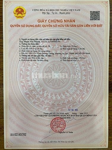 Bán nhà hẻm xe tải 8m Kinh Dương Vương, Phường An Lạc, Bình Tân