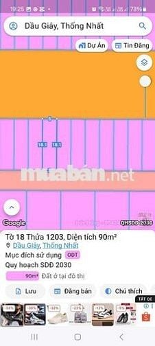 BÁN ĐẤT NỀN KHU ĐÔ THỊ DẦU GIÂY