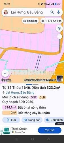 Bán 323m Lai Hưng 20 lai Hưng Bàu Bàng Bình Dương