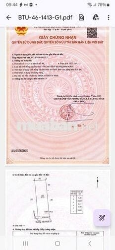 Chính chủ cần bán lô đất mặt tiền đường Tân Định 37, Bắc Tân Uyên, BD