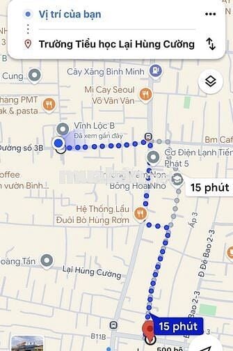 Đất dân cư hiện hữu , 76m2 đường 3B Võ Văn Vân, Tân Vĩnh Lộc