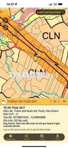 bán mặt tiền đất tránh đông hoà phú buôn ma thuột dt 8 xào chính chủ
