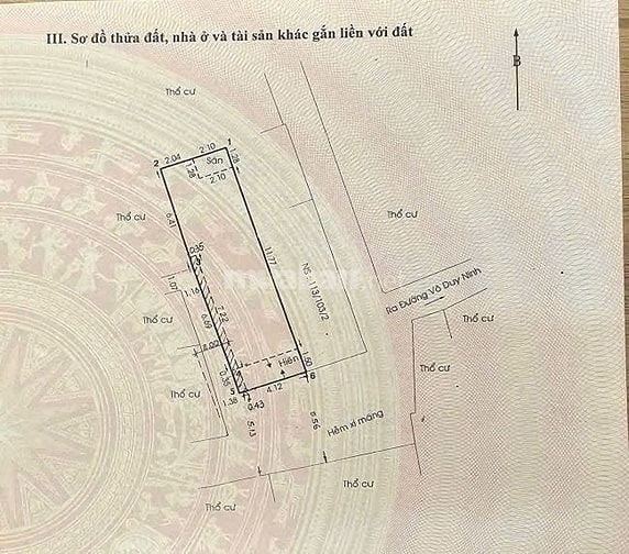NHÀ 4 X 15M XÂY 2 TẦNG ĐƯỜNG VÕ DUY NINH - BÁN 5.4 TỶ