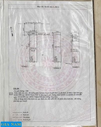 BÁN NHÀ MẶT TIỀN : 337 PHÚ THỌ HÒA - P. PHÚ THỌ HÒA - Q. TÂN PHÚ - HCM