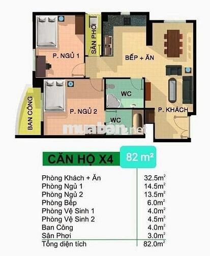 🌈Căn Hộ 82m²💥NỘI THẤT ĐẦY ĐỦ🔥2️⃣pn 2️⃣wc✅️BAN CÔNG✅️Tân phú~Ng Sơn